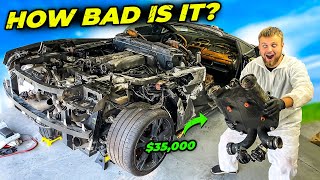 REBUILDING MY FIRE DAMAGED TWIN TURBO LAMBORGHINI PART 1 [upl. by Uela]