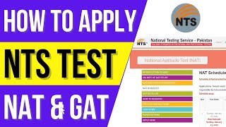 How to Apply Online For NTS 2024 NAT Exam amp GAT Test NTS result NTS Roll No Slips Jobs NTS Test Date [upl. by Maurilla300]