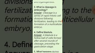 Embryology in vertebrates embryo development zoology exam preparation [upl. by Ahsilef]