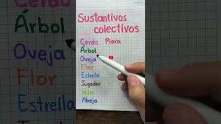 Sustantivos colectivos youtubeshorts educacion aprendizaje ortografia shortvideo español [upl. by Aalst794]