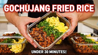 This Gochujang Fried Rice Meal Prep Will Change Your LIFE Done In 30 Minutes [upl. by Notnroht]