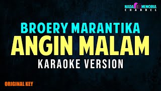 BROERY MARANTIKA  ANGIN MALAM KARAOKE VERSION [upl. by Anivad]