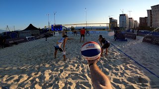 VOLLEYBALL FIRST PERSON  2 Professional vs 5 Amateurs Beach Volleyball [upl. by Batista942]