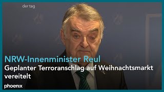 Mutmaßlicher TerrorPlaner NRWInnenminister Reul zu Festnahme von 15Jährigem  291123 [upl. by Accemahs]