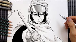 How to Draw Rukia Kuchiki  Manga Bleach  Easy Drawing [upl. by Nevaeh399]