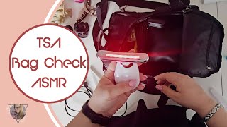 ASMR  TSA Bag Check  Airport security check  NoTalking  POV  Unintentional [upl. by Nimocks]