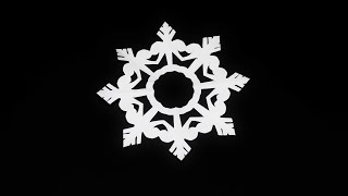 How to Make a Simple and Easy Paper Cutting Snowflake  Design Christmas Window Decoration 823 [upl. by Acinoreb30]