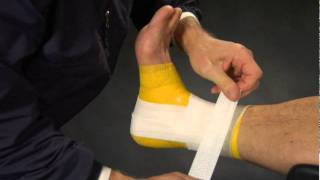 Ankle and lower leg preventative taping instruction video [upl. by Eemak]