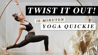 10 Minuten Yoga Quickie  Dein Energiekick mit Soforteffekt  Drehungen amp Körpermitte [upl. by Yroc429]