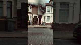 House Catches Fire in Newham London [upl. by Demona]