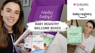 BABY REGISTRY WELCOME BOXES 2024  Babylist vs Amazon [upl. by Luhe]