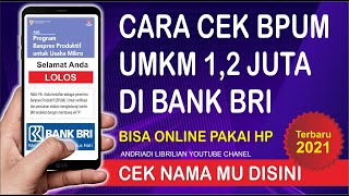 CARA CEK BANTUAN UMKM 1 2 JUTA VIA BRI [upl. by Anivahs]