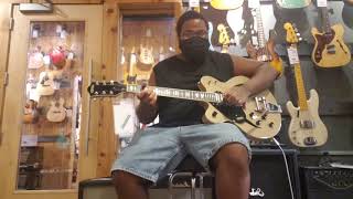 Playing a Gretsch G2627T Hollow Body at Guitar Center in Las Vegas NV [upl. by Maddock]