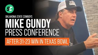 Mike Gundy on OSUs Texas Bowl victory against Texas AampM [upl. by Kreit]