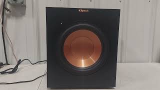 KLIPSCH REFERENCE 10quot POWERED SUBWOOFER SPEAKER R10SW [upl. by Quartana]