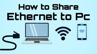 How to share an Ethernet connection from Pc to Mobile without using any Router [upl. by Ecirtak786]