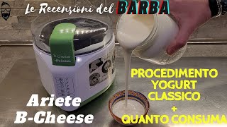 Ariete B Cheese Macchina per formaggio mozzarella ricotta yogurt Procedimento Yogurt Tutorial [upl. by Duaner]