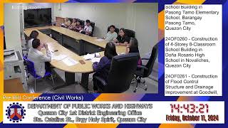 Procurement Livestream for DPWH Quezon City 1st DEO on October 11 2024 [upl. by Bland]