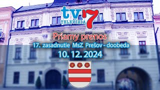 17 zasadnutie MsZ Prešovdoobeda [upl. by Eecrad]