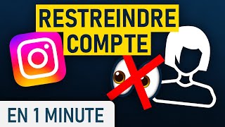 Restreindre un compte sur Instagram [upl. by Idak]