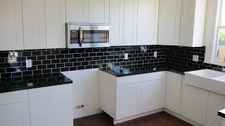 Backsplash Ideas for Black Granite Countertops and White Cabinets [upl. by Wilhide455]