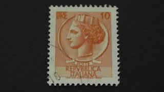 Postage stamp Poste Repvbblica Italiana 1972 Price 10 Lire [upl. by Hitoshi]