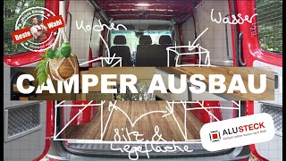 Camper Ausbau DIY  Camperausbau  Selbstausbau mit ALUSTECK® [upl. by Ahsrop]