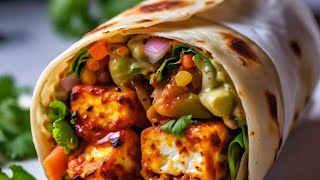 Paneer tikka kathi roll  home made recipe very easy trick [upl. by Marcus]