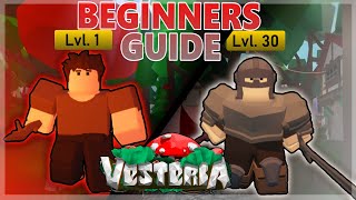 OUTDATED Vesteria Complete Beginners Guide Part 1 Roblox [upl. by Eiblehs]