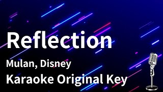 【Karaoke Instrumental】Reflection  Mulan Disney【Original Key】 [upl. by Bedelia723]