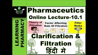 Pharmaceutics CH101  Clarification amp Filtration  Pharmacy Online Lecture [upl. by Attaymik]