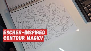 How to Master Contour Drawing with MC Eschers Unique Style [upl. by Dayir]