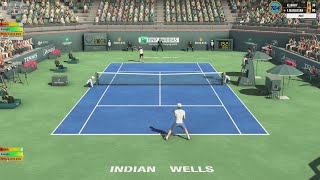 Nicolas Jarry VS Fabian Marozsan  INDIAN WELLS Tennis Elbow 4  Gameplay [upl. by Arym]