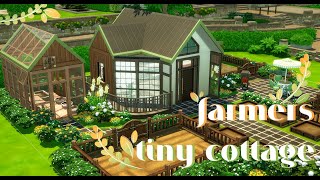 Farmers tiny cottage 🌿 The Sims 4  ASMR Speed build [upl. by Lodovico]