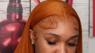 🧡 GINGER WIG 🧡 PreColored Frontal Wig Install ft Hermosa Hair [upl. by Normac]