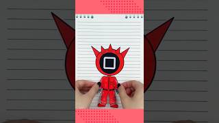 Paper DIY Incredibox Sprunki  Decorate with SQUID GAME sticker book Part 1 asmr diy paperdiy [upl. by Oznol]