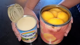 Beat Condensed Milk with Peaches The Best NoBake Autumn Dessert [upl. by Tabbatha]