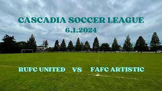 RUFC United VS FAFC Artistic 13  Cascadia Soccer League  Richmond Soccer  6124 [upl. by Ttoile438]