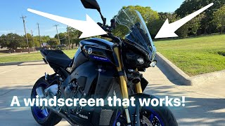 2022 Yamaha MT10 SP TOURING WINDSCREEN REVIEW [upl. by Harrus]