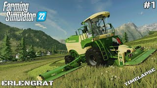 Mowing grass on ERLENGRAT  Farming Simulator 22 Timelapse  Ep1  PS5 [upl. by Henleigh]