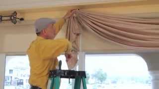 Video 36 DIY Drapery Luxurious Window Treatments with Valances Swags Scrolls and Holdbacks [upl. by Motch]