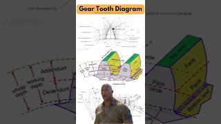 Gear Tooth Diagram ⚙️🦷 gear mechanicalengineering mechanical [upl. by Savick354]