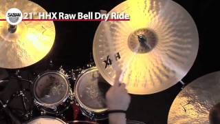 Sabian 21 HHX Raw Bell Dry Ride Cymbal Product Demo [upl. by Ainitsirc888]