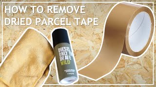 How to Remove Dried Brown Parcel Sticky Tape Residue Glue Sellotape Gum [upl. by Noemi509]