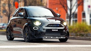 Electric FIAT ABARTH 500 with SOUND GENERATOR [upl. by Ko683]