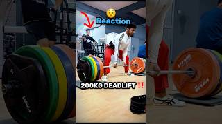 “200kg Deadlift Reaction – Insane Lift” fitness minivlog vlog bodybuilding gym deadlift [upl. by Enahc]