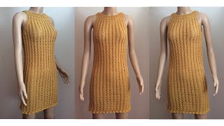 Crochet dress for women tutorial  Crochet tutorial  crochet dress [upl. by Acinaj]