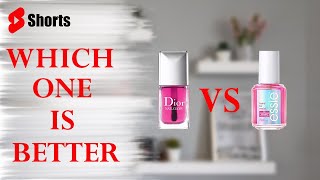 DIOR NAIL GLOW vs ESSIE GLOWampSHINE  Perfect Nails at Home shorts [upl. by Nomed]