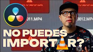 No puedo importar videos a DaVinci Resolve ¡5 Soluciones Fáciles [upl. by Assiar]