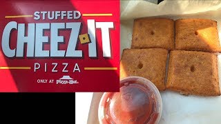 Pizza Hut Stuffed CheezIt Pizza Review [upl. by Brocklin7]